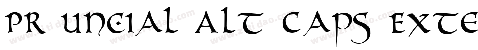 PR Uncial Alt Caps Extended字体转换